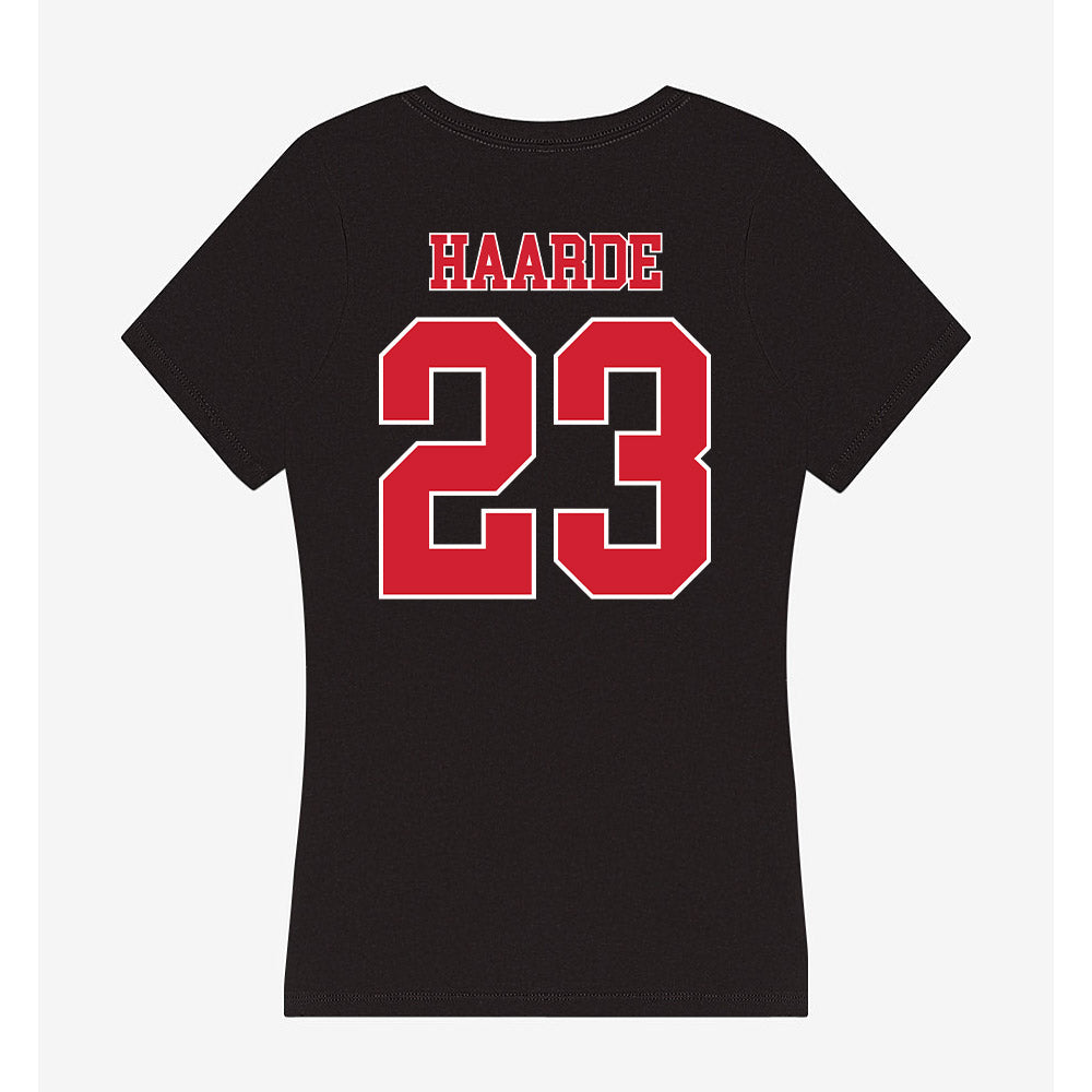 Fairfield - NCAA Baseball : Jake Haarde - Women's V-Neck T-Shirt-1