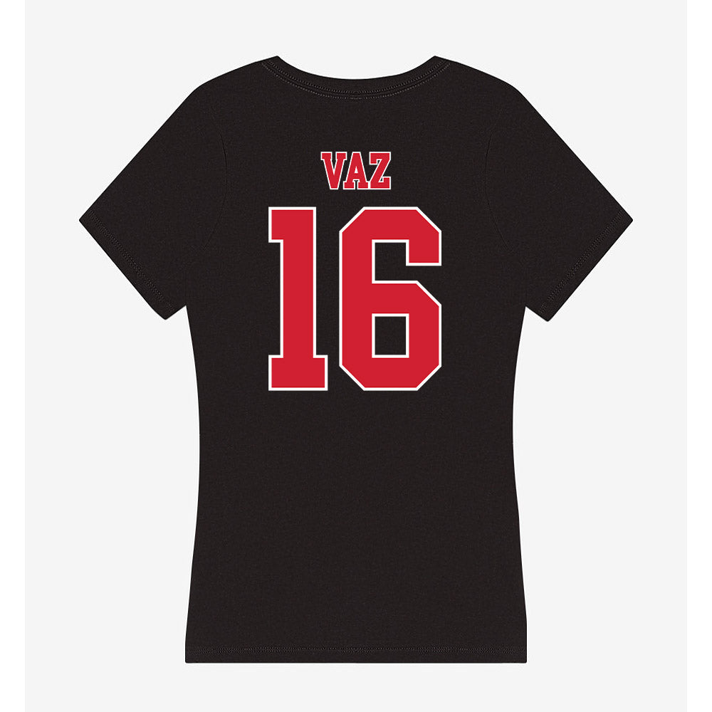 Fairfield - NCAA Men's Soccer : Alex Vaz - Women's V-Neck T-Shirt-1