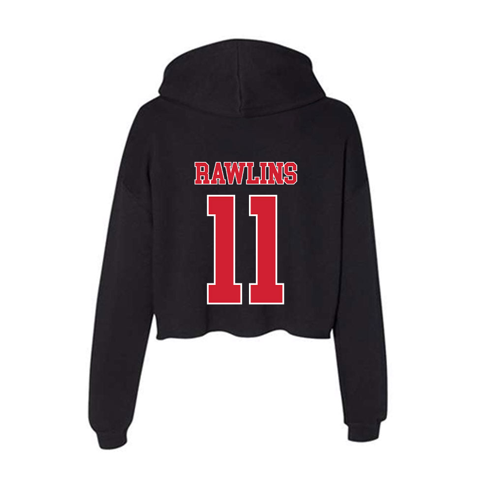 Fairfield - NCAA Men's Basketball : Halon Rawlins - Women's Crop Fleece Hoodie-1