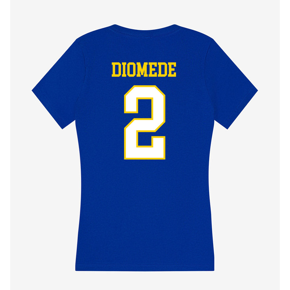 Delaware - NCAA Softball : Veronica Diomede - Women's V-Neck T-Shirt-1