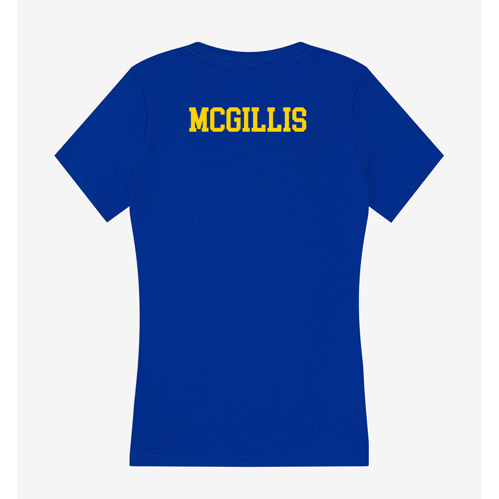 Delaware - NCAA Women's Swimming & Diving : Torun McGillis - Women's V-Neck T-Shirt-1