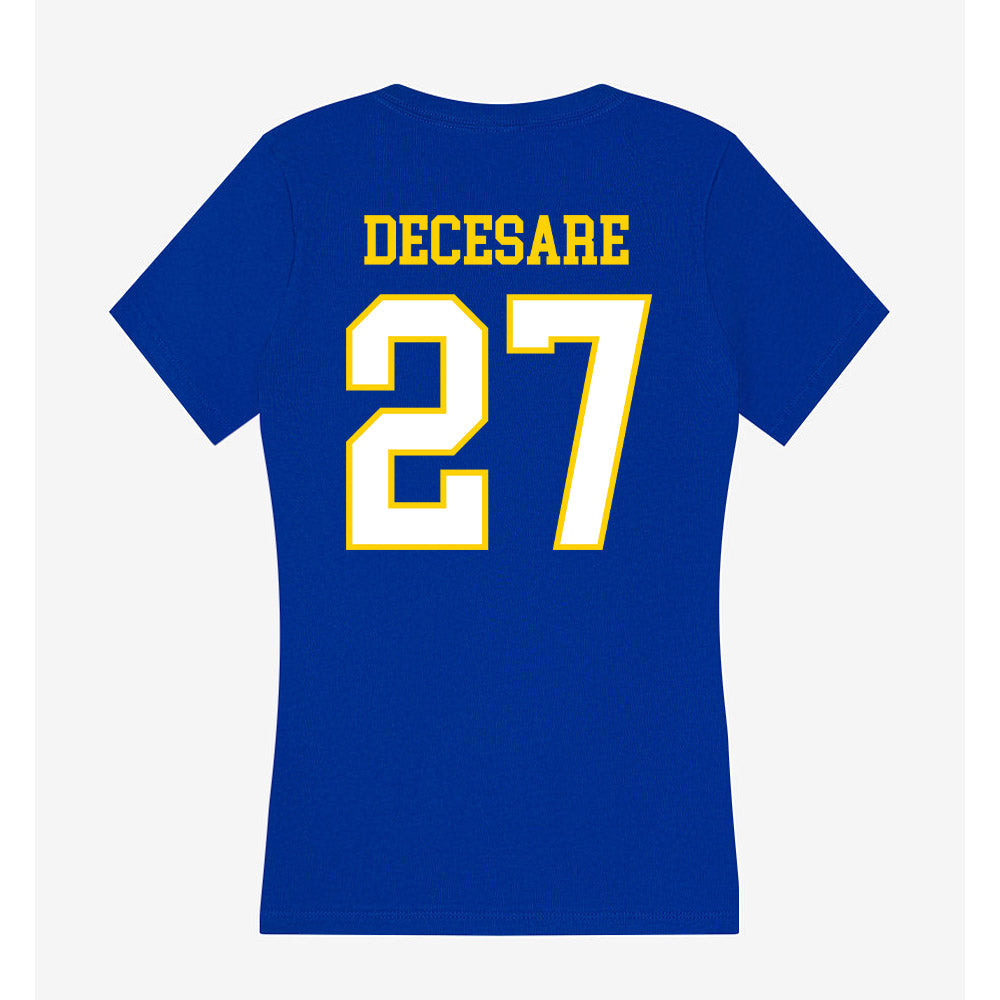 Delaware - NCAA Baseball : Anthony DeCesare - Women's V-Neck T-Shirt-1