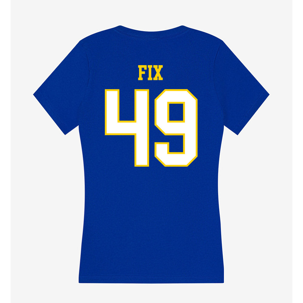 Delaware - NCAA Men's Lacrosse : Franky Fix - Women's V-Neck T-Shirt-1