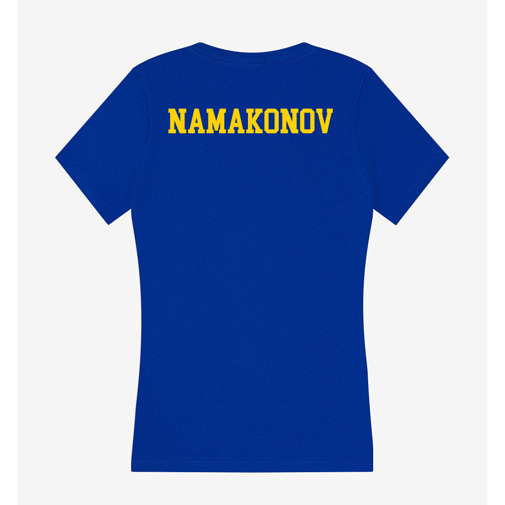 Delaware - NCAA Men's Swimming & Diving : Matvei Namakonov - Women's V-Neck T-Shirt-1