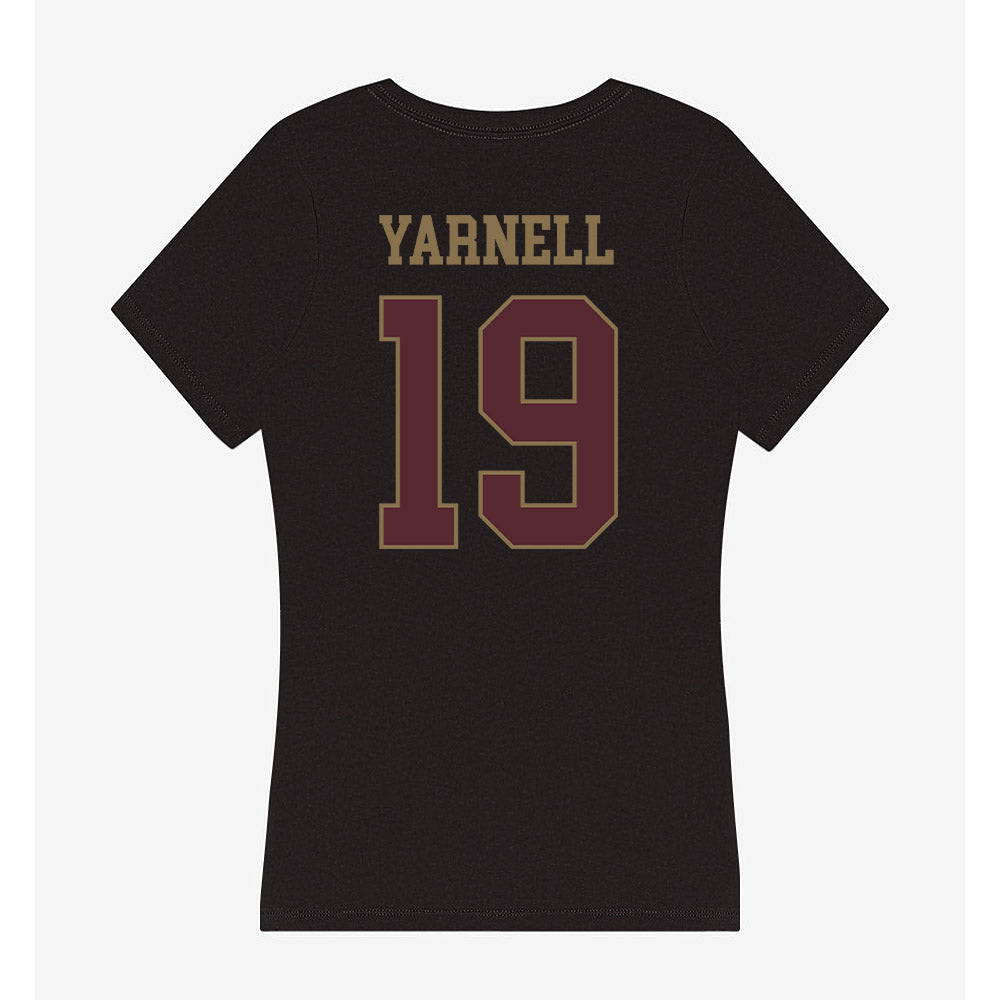 Texas State - NCAA Football : Nathaniel Yarnell - Women's V-Neck T-Shirt-1