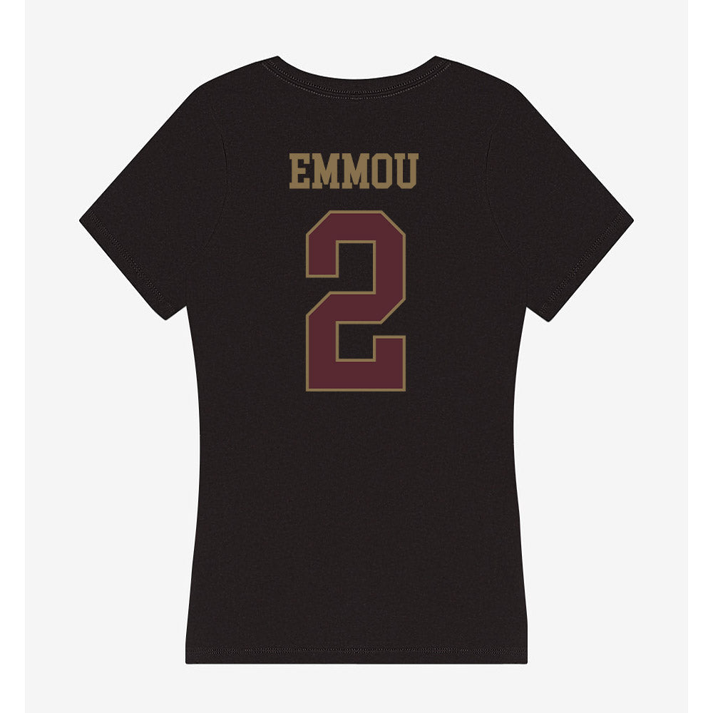 Texas State - NCAA Men's Basketball : Franck Emmou - Women's V-Neck T-Shirt-1