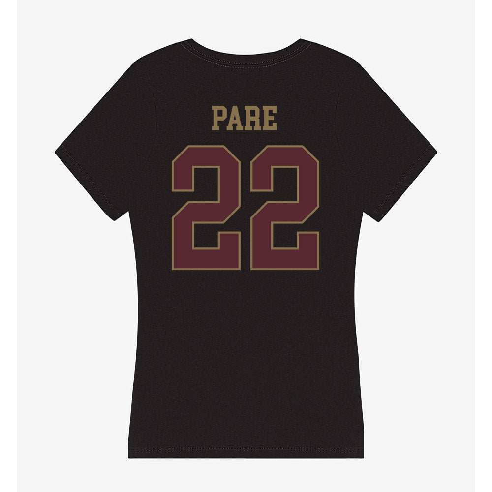 Texas State - NCAA Football : Lincoln Pare - Women's V-Neck T-Shirt-1