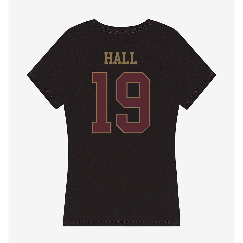 Texas State - NCAA Softball : Makayla Hall - Women's V-Neck T-Shirt-1
