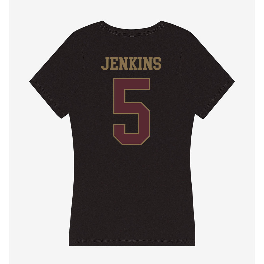 Texas State - NCAA Football : Jaylen Jenkins - Women's V-Neck T-Shirt-1