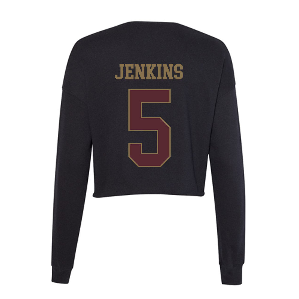 Texas State - NCAA Football : Jaylen Jenkins - Women's Cropped Crew Fleece-1
