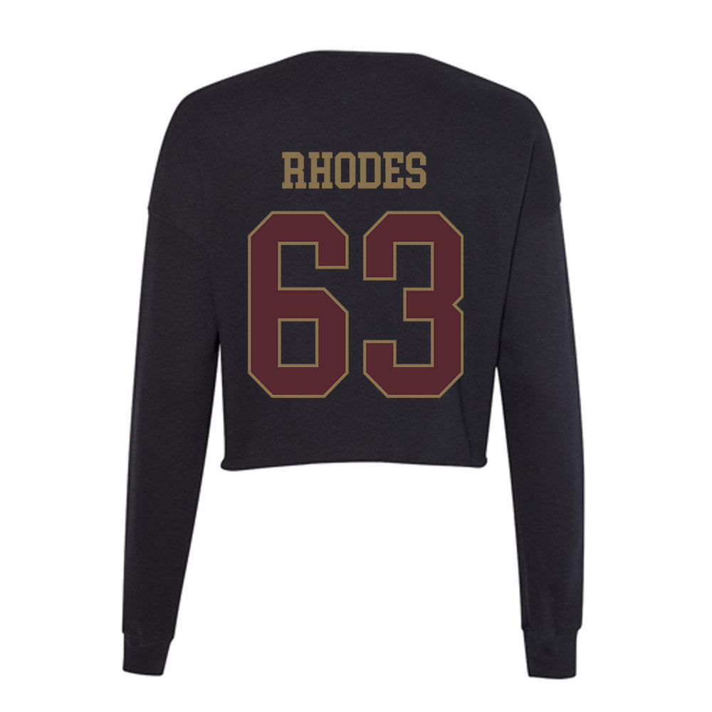 Texas State - NCAA Football : Aidin Rhodes - Women's Cropped Crew Fleece-1