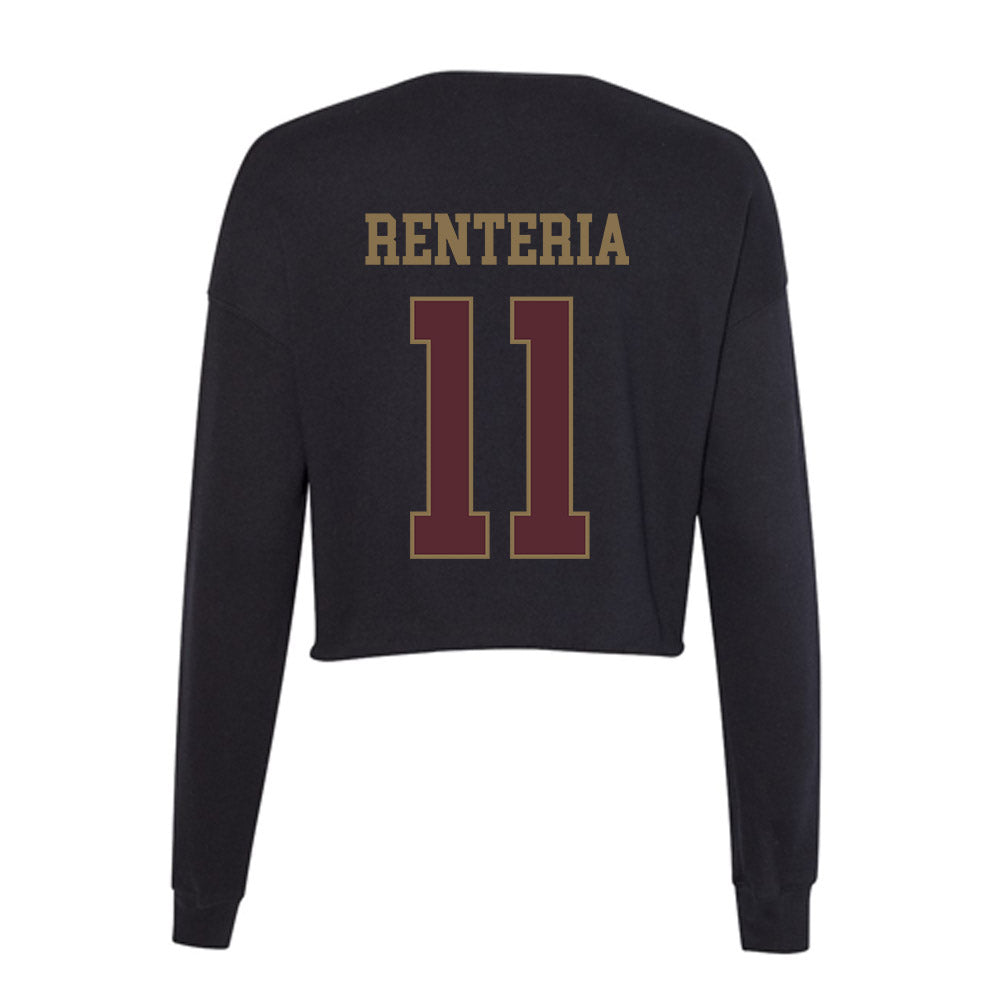 Texas State - NCAA Softball : Ava Renteria - Women's Cropped Crew Fleece-1