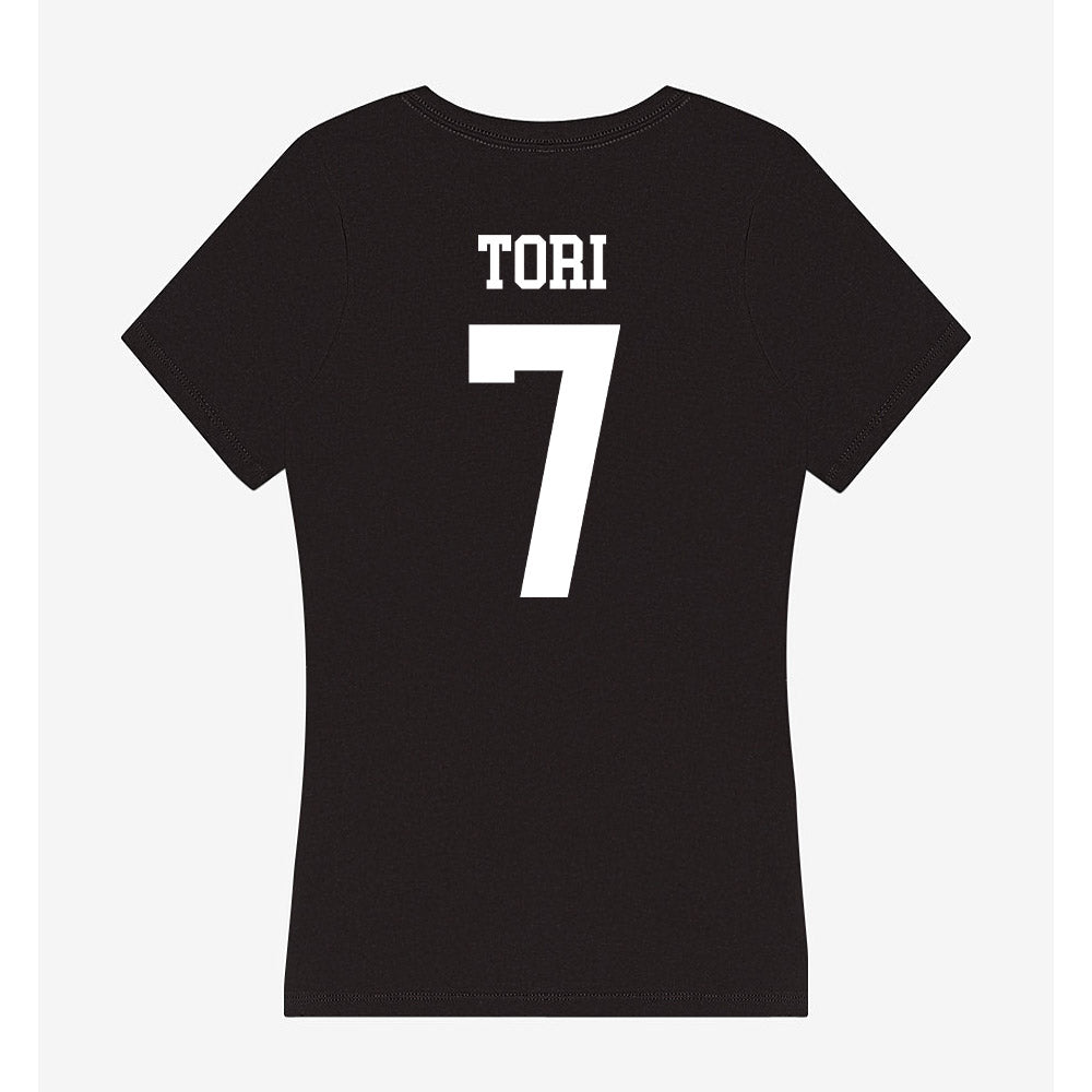 UNC Charlotte - NCAA Men's Soccer : Riyon Tori - Women's V-Neck T-Shirt-1