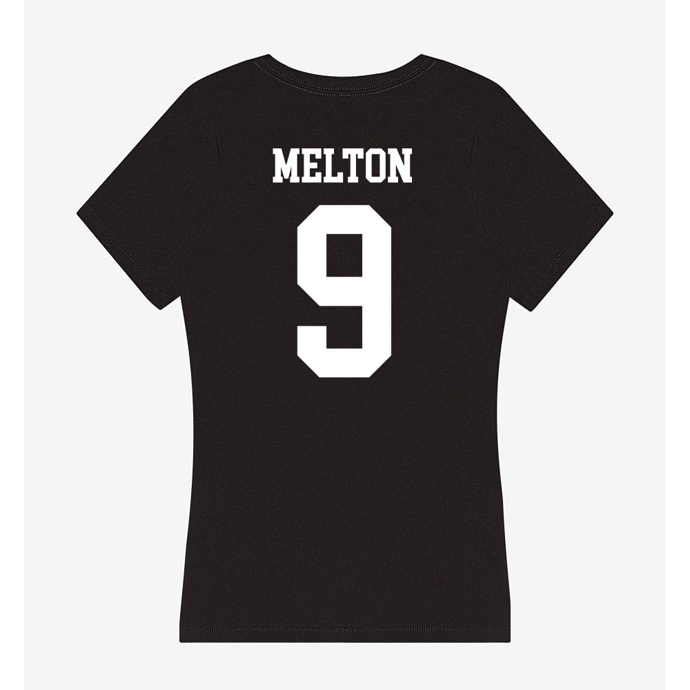 OKBU - NCAA Football : Darius Melton - Women's V-Neck T-Shirt-1