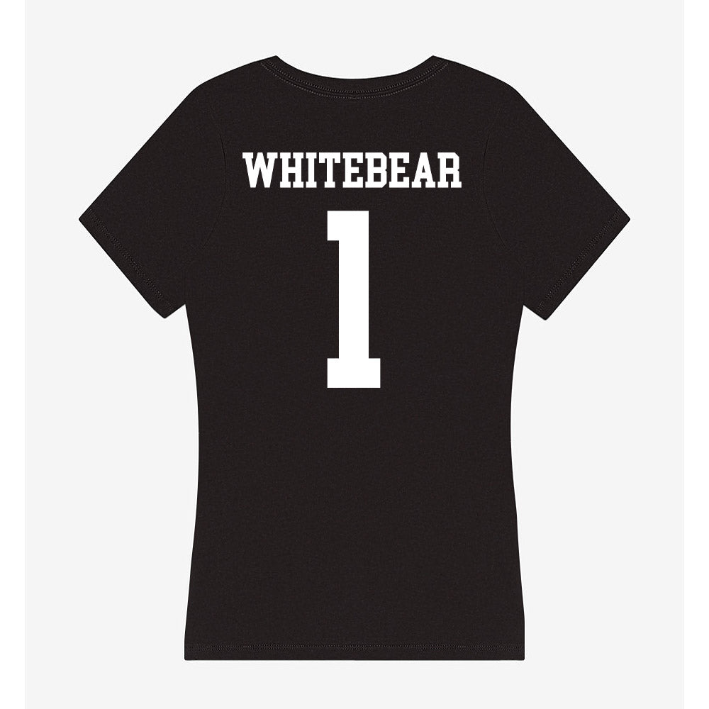 OKBU - NCAA Football : Charles Whitebear - Women's V-Neck T-Shirt-1
