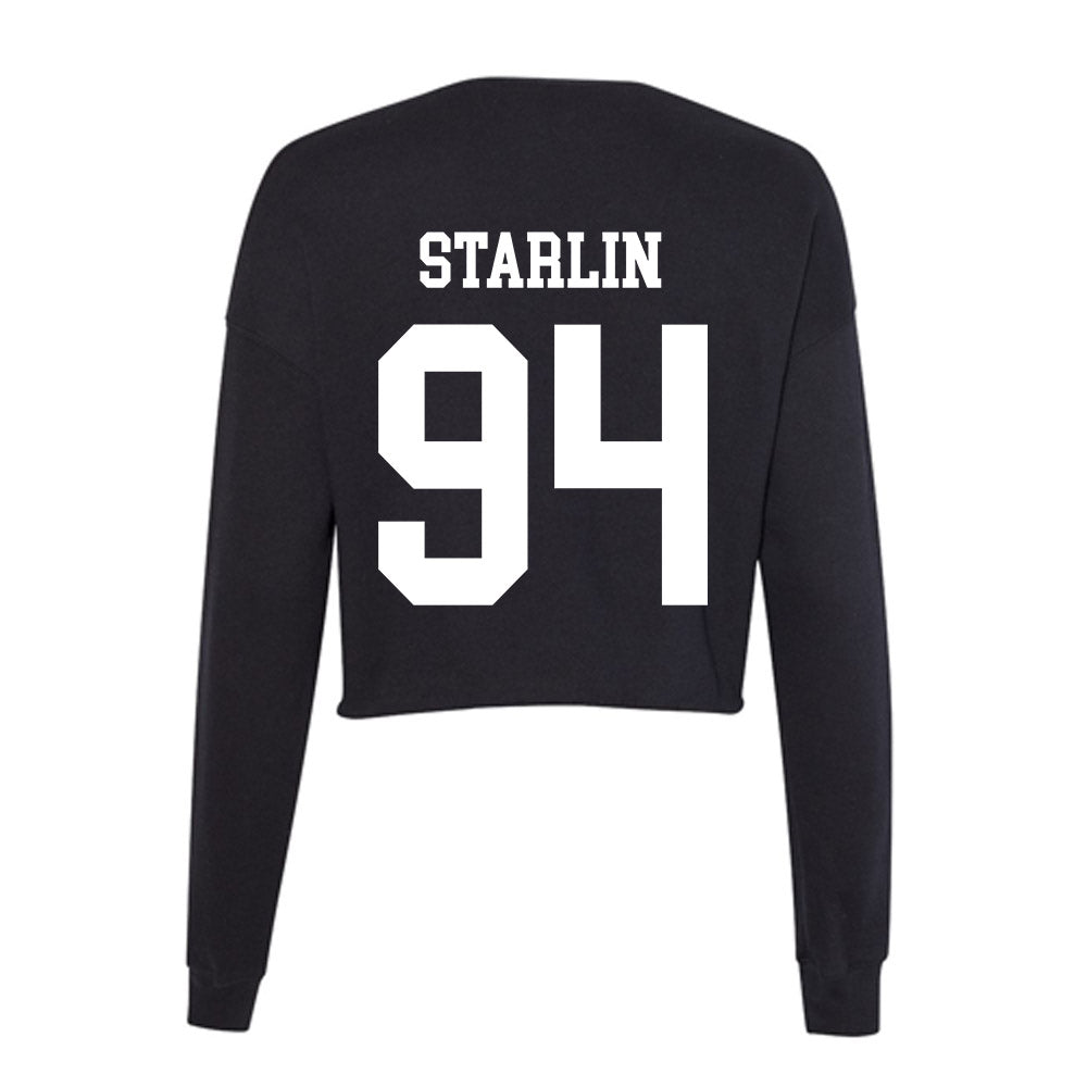 OKBU - NCAA Football : Bryce Starlin - Women's Cropped Crew Fleece-1