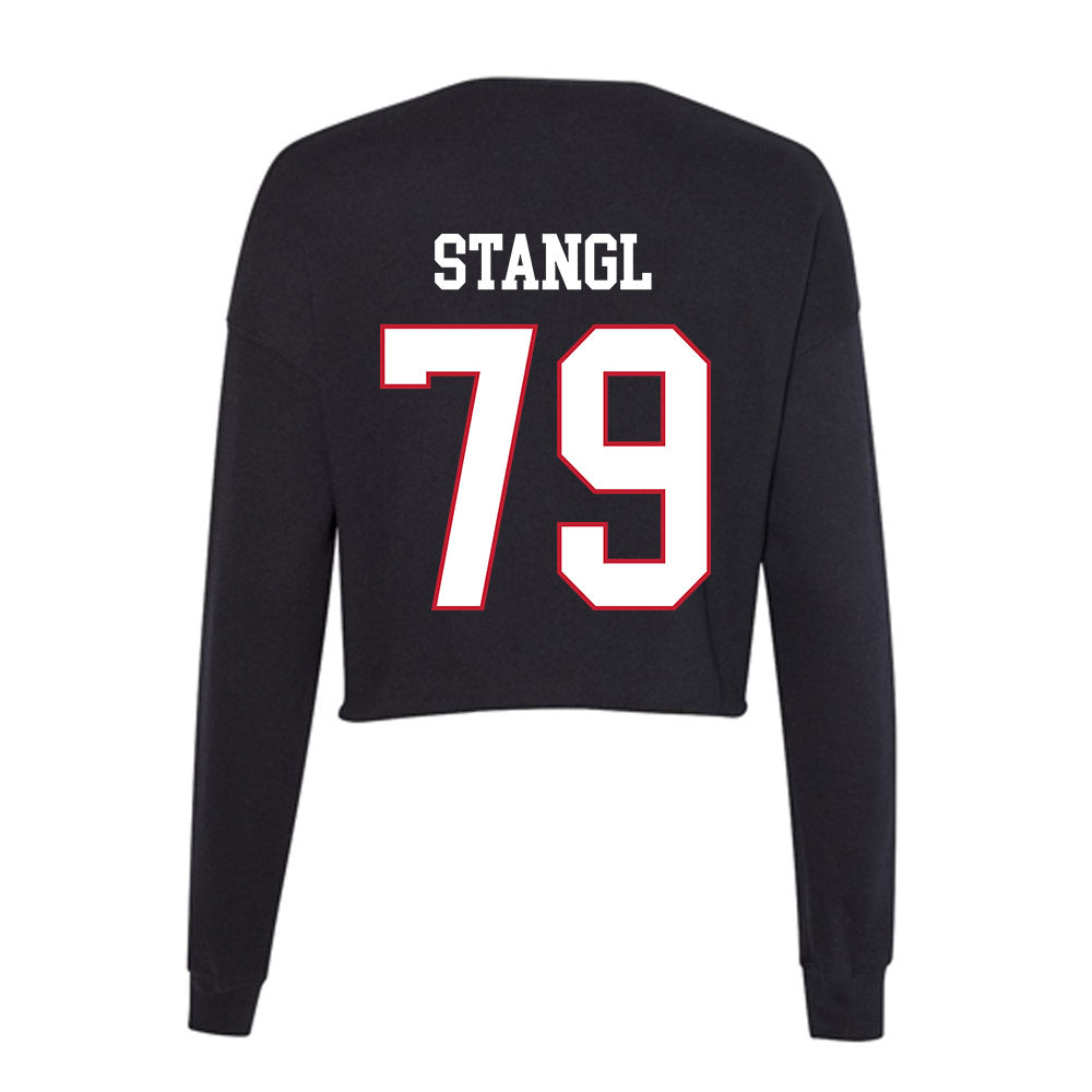 Miami of Ohio - NCAA Football : Jonathan Stangl - Women's Cropped Crew Fleece-1