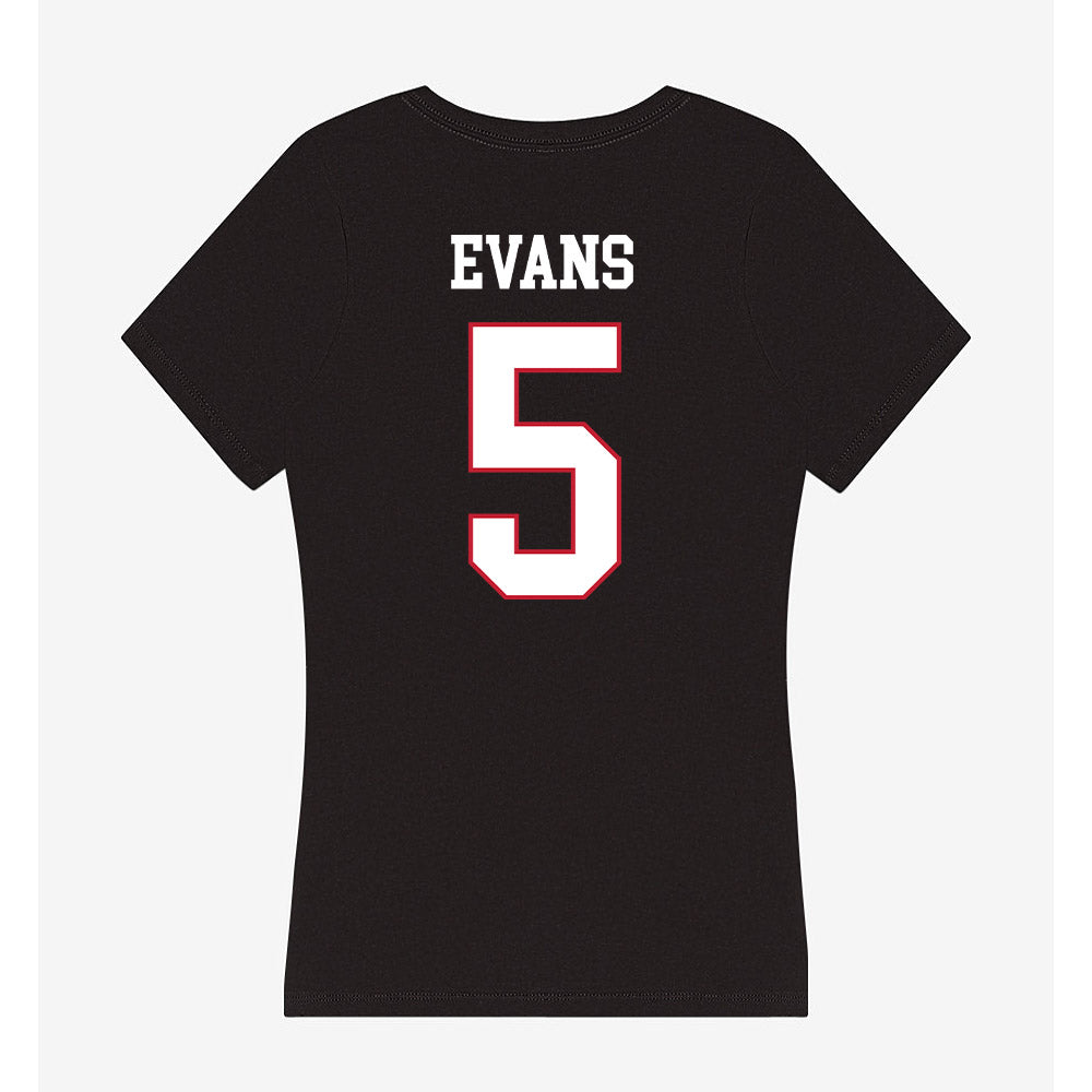 Miami of Ohio - NCAA Football : Luke Evans - Women's V-Neck T-Shirt-1