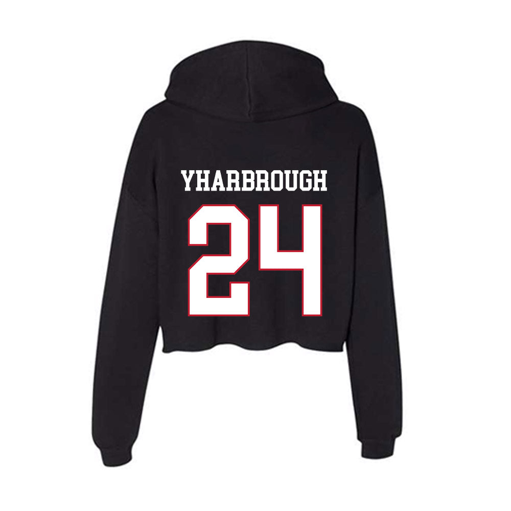 Miami of Ohio - NCAA Football : Mychal Yharbrough - Women's Crop Fleece Hoodie-1