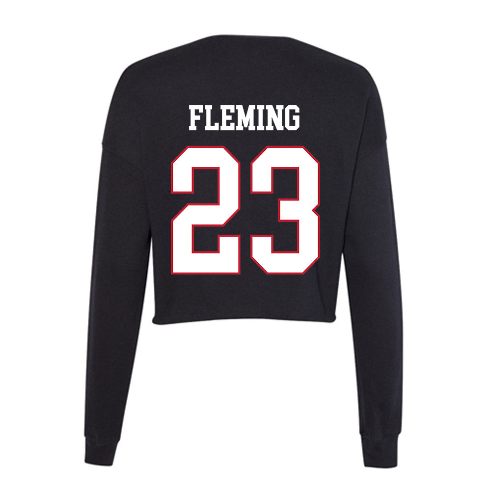 Miami of Ohio - NCAA Softball : Mia Fleming - Women's Cropped Crew Fleece-1