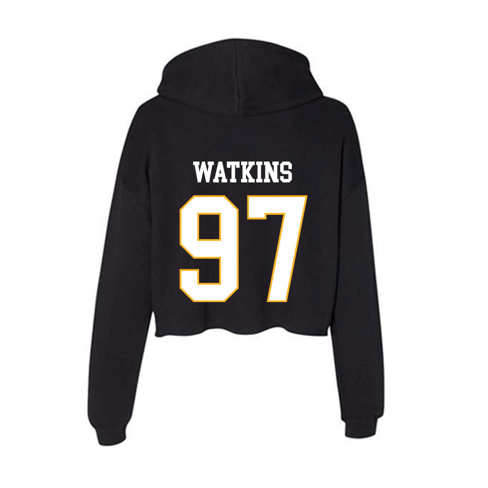 Kennesaw - NCAA Football : Adam Watkins - Women's Crop Fleece Hoodie-1