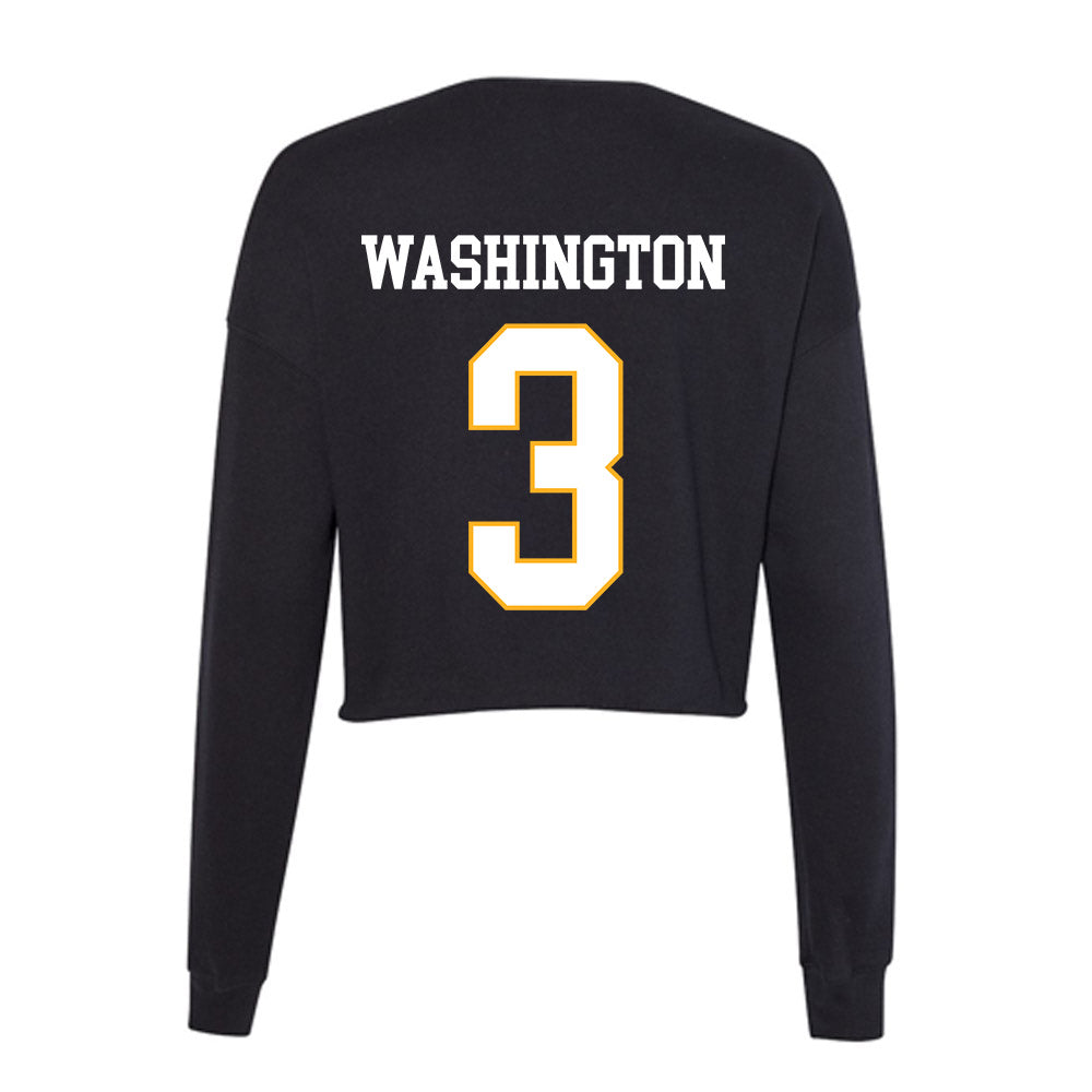 Kennesaw - NCAA Men's Basketball : Darius Washington - Women's Cropped Crew Fleece-1