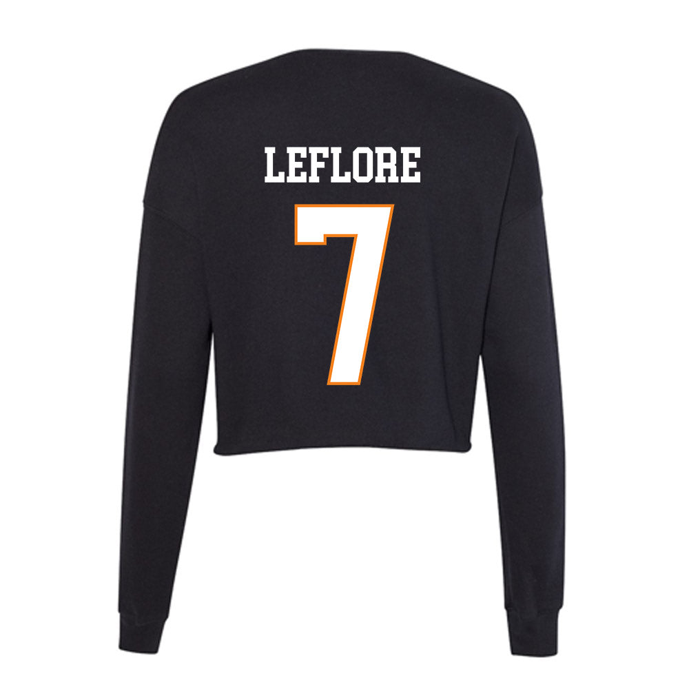UT Martin - NCAA Football : Narkel Leflore - Women's Cropped Crew Fleece-1