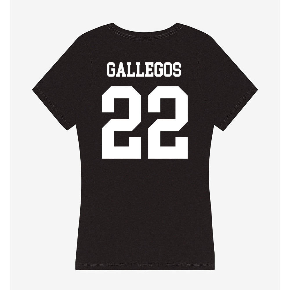 UCSD - NCAA Women's Basketball : Gracie Gallegos - Women's V-Neck T-Shirt-1