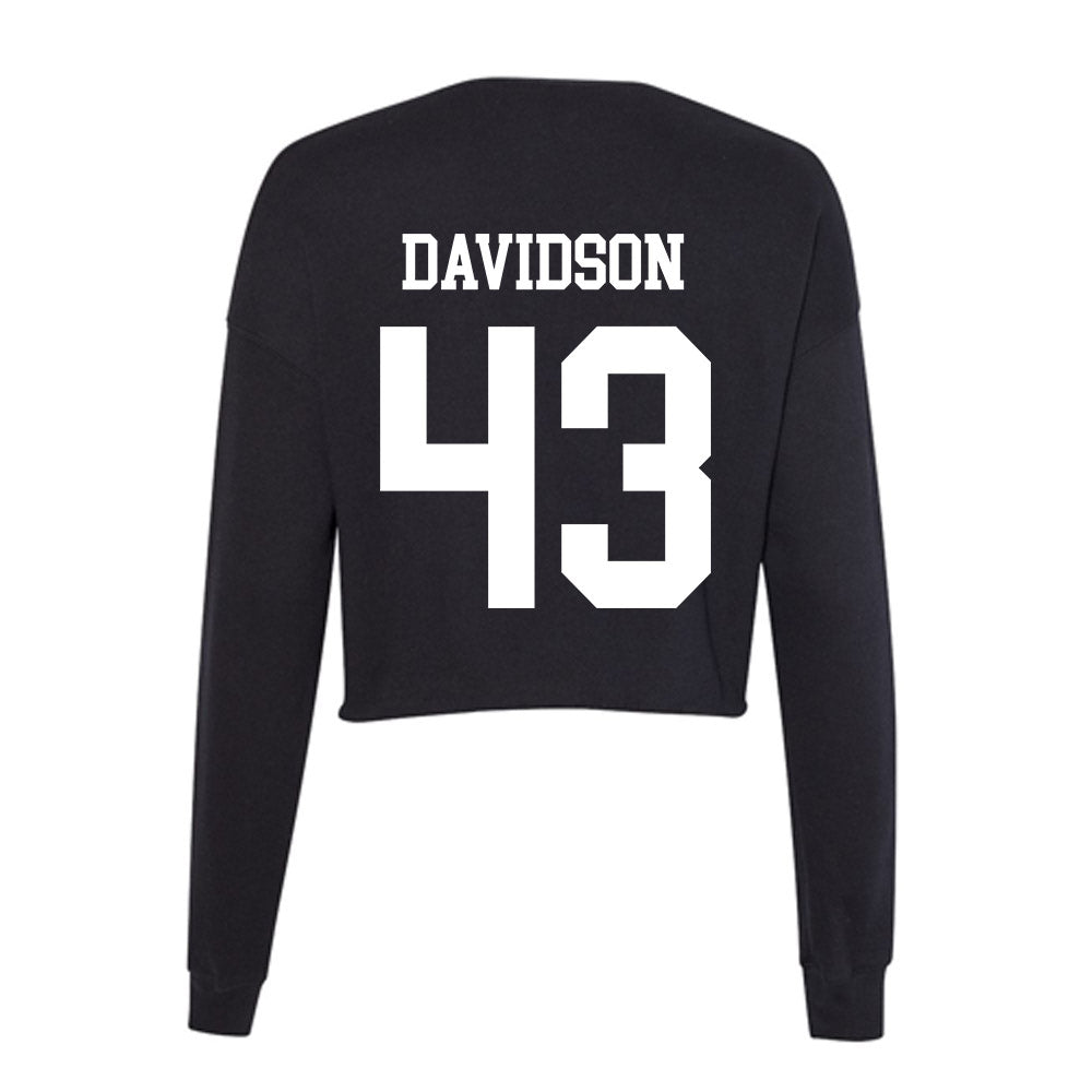 UCSD - NCAA Baseball : Garrett Davidson - Women's Cropped Crew Fleece-1