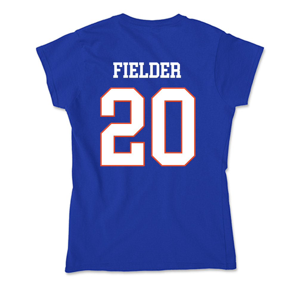 Boise State - NCAA Men's Basketball : Drew Fielder - Soft Style Women’s T-Shirt-1