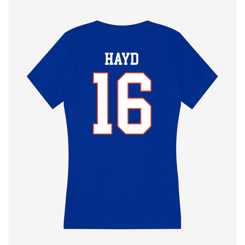 Boise State - NCAA Beach Volleyball : Nora Hayd - Women's V-Neck T-Shirt-1