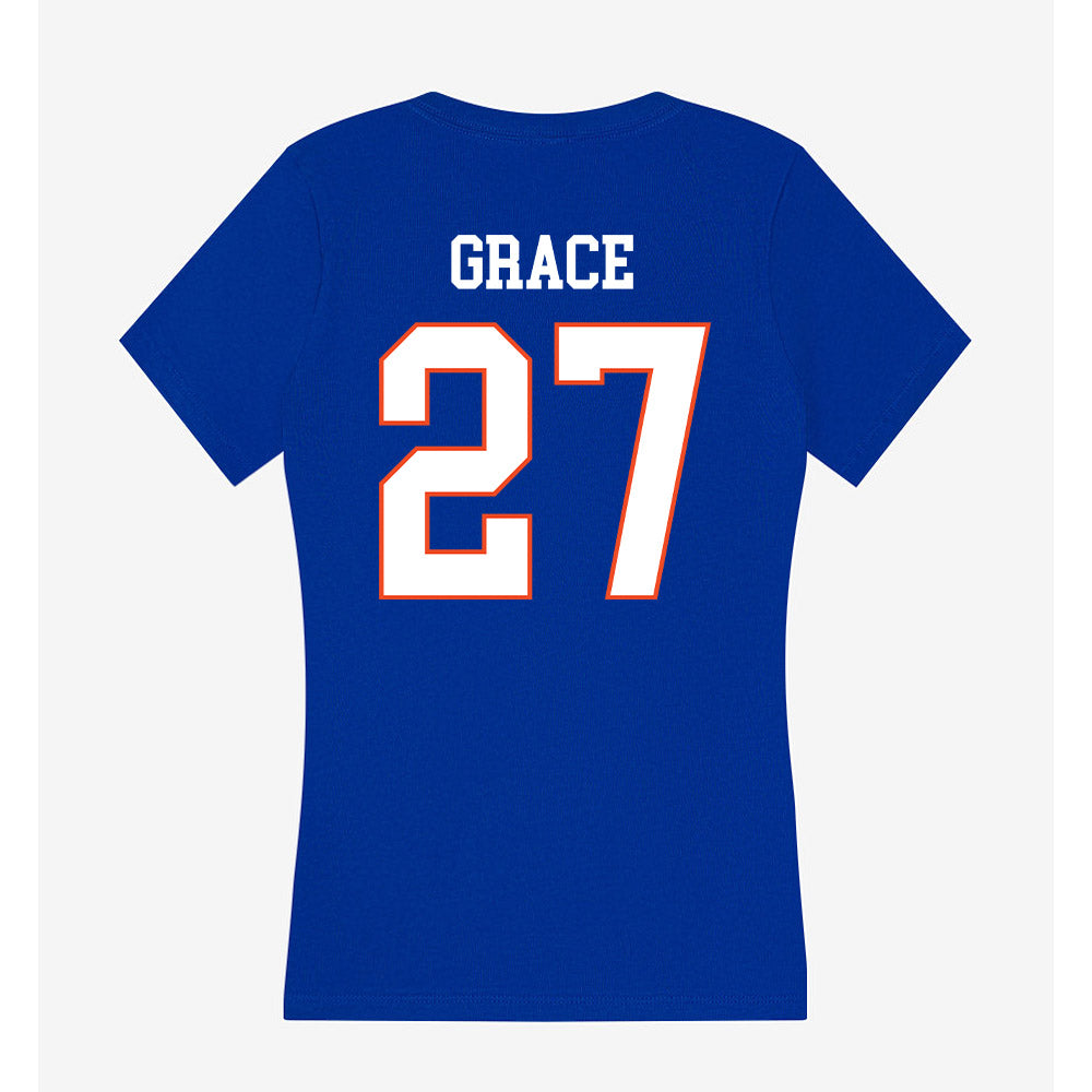 Boise State - NCAA Baseball : Kyli Grace - Women's V-Neck T-Shirt-1