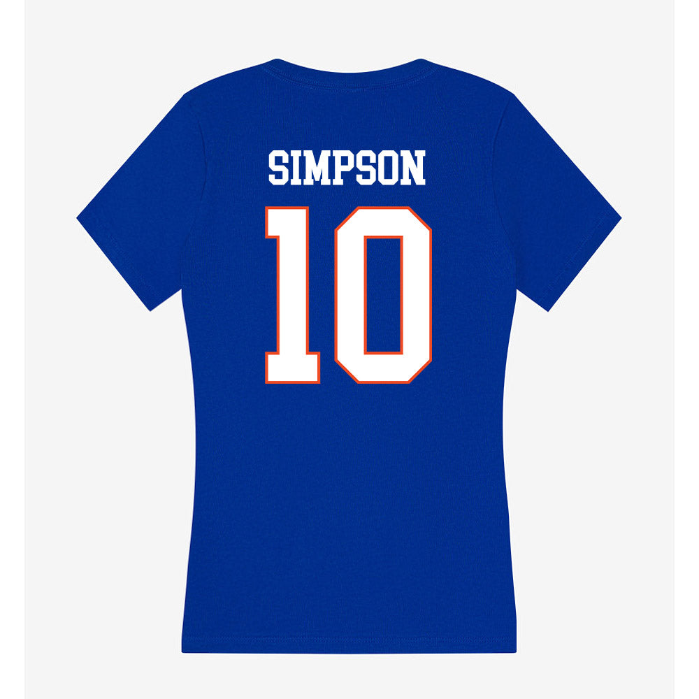 Boise State - NCAA Football : Andrew Simpson - Women's V-Neck T-Shirt-1