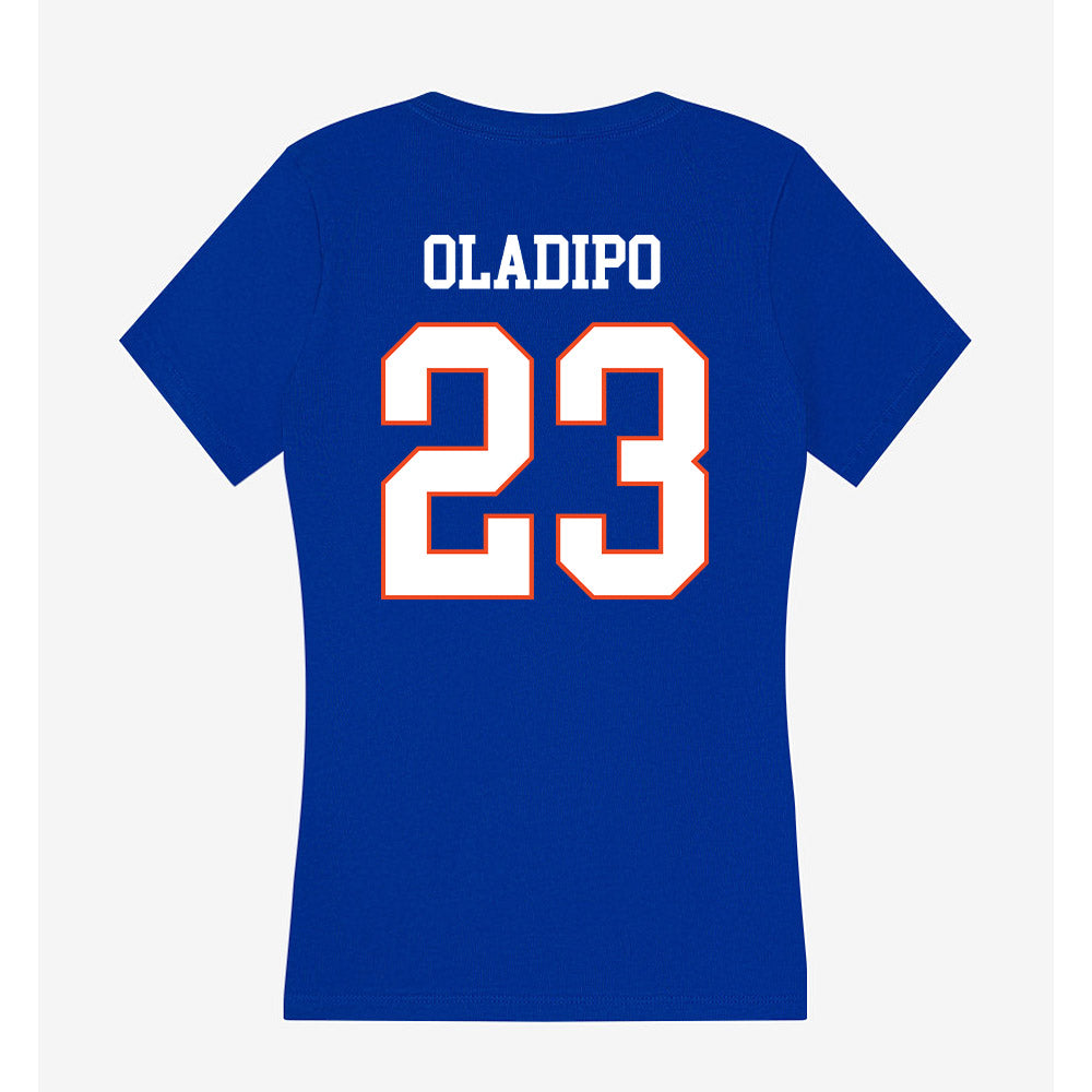 Boise State - NCAA Football : Seyi Oladipo - Women's V-Neck T-Shirt-1