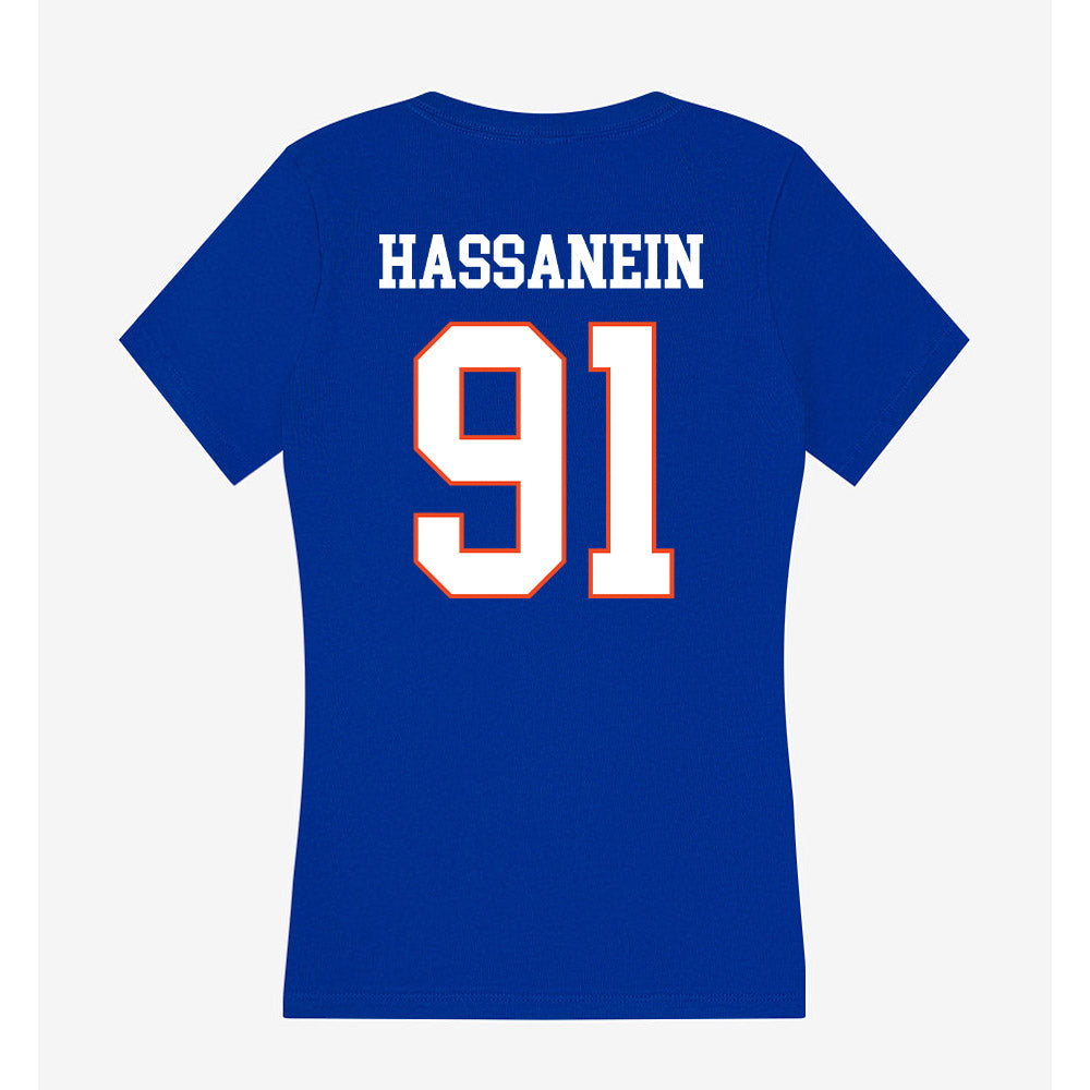 Boise State - NCAA Football : Ahmed Hassanein - Women's V-Neck T-Shirt-1