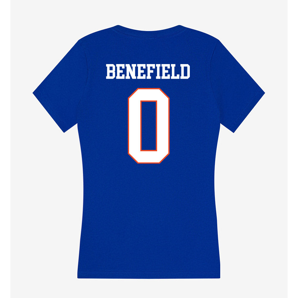 Boise State - NCAA Football : Ty Benefield - Women's V-Neck T-Shirt-1