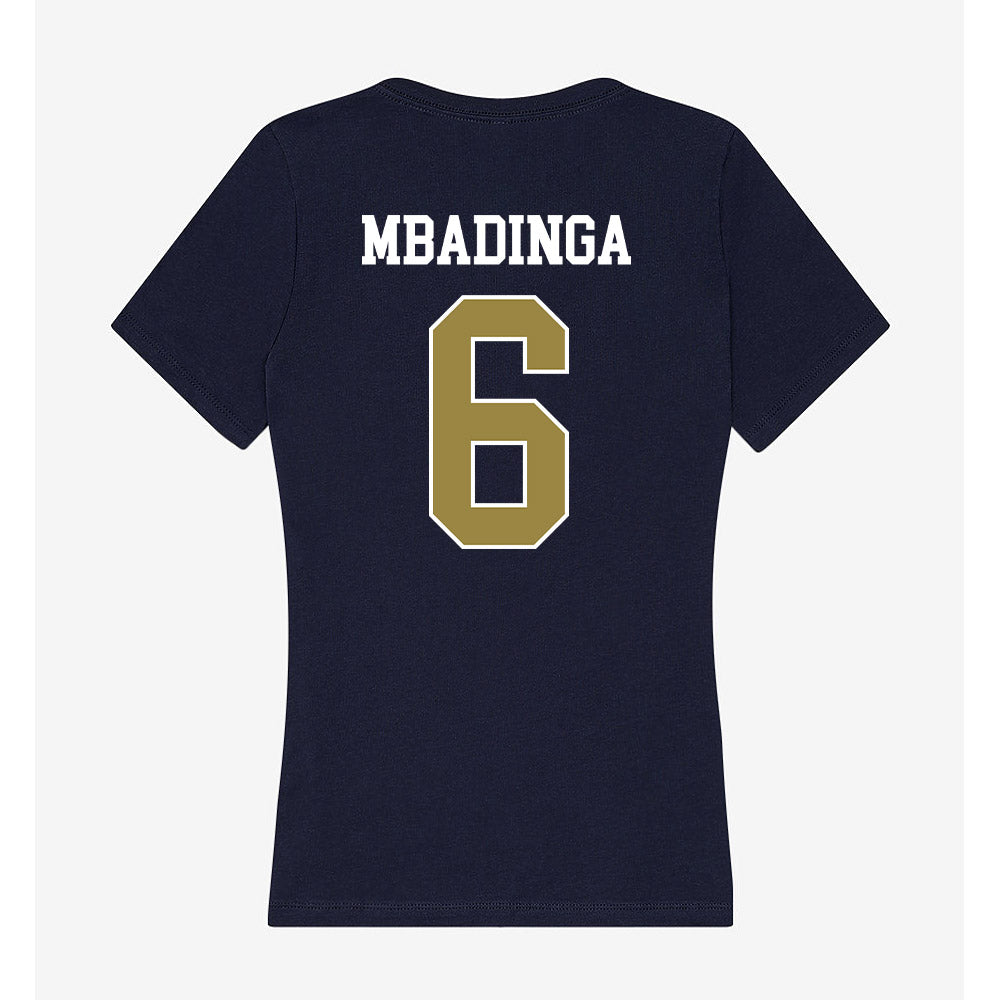 Georgia Southern - NCAA Football : David Mbadinga - Women's V-Neck T-Shirt-1