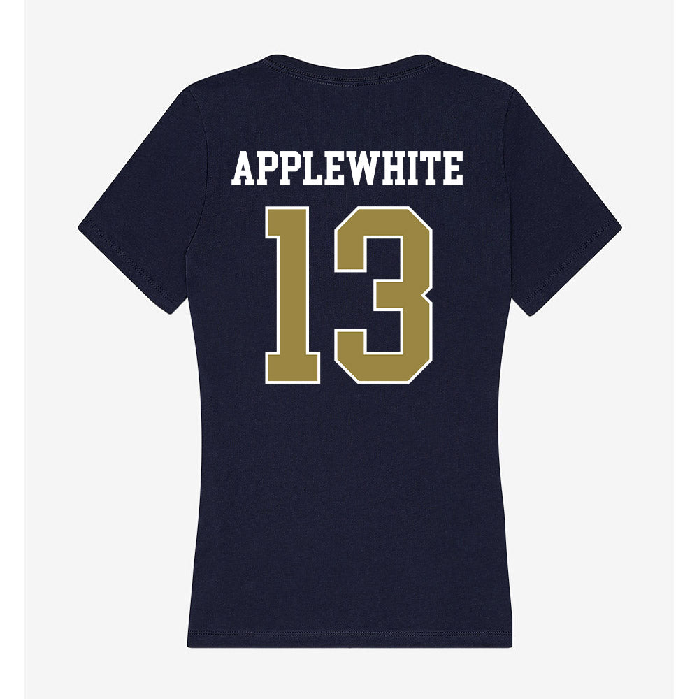 Georgia Southern - NCAA Men's Basketball : Alden Applewhite - Women's V-Neck T-Shirt-1