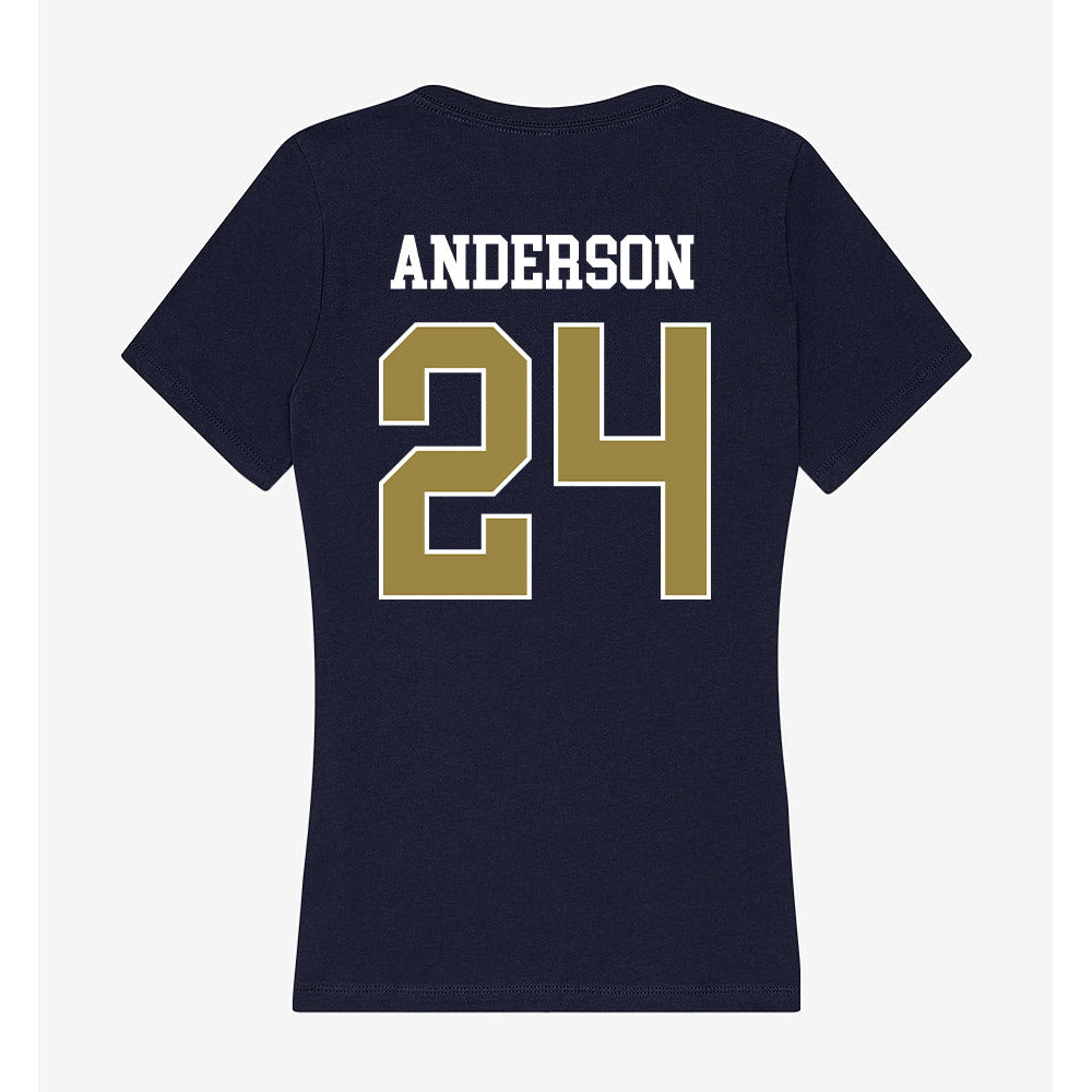 Georgia Southern - NCAA Women's Basketball : Kishyah Anderson - Women's V-Neck T-Shirt-1