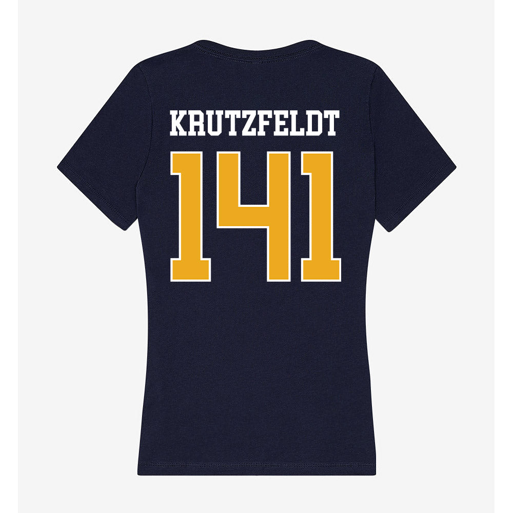 UTC - NCAA Wrestling : Cole Krutzfeldt - Women's V-Neck T-Shirt-1
