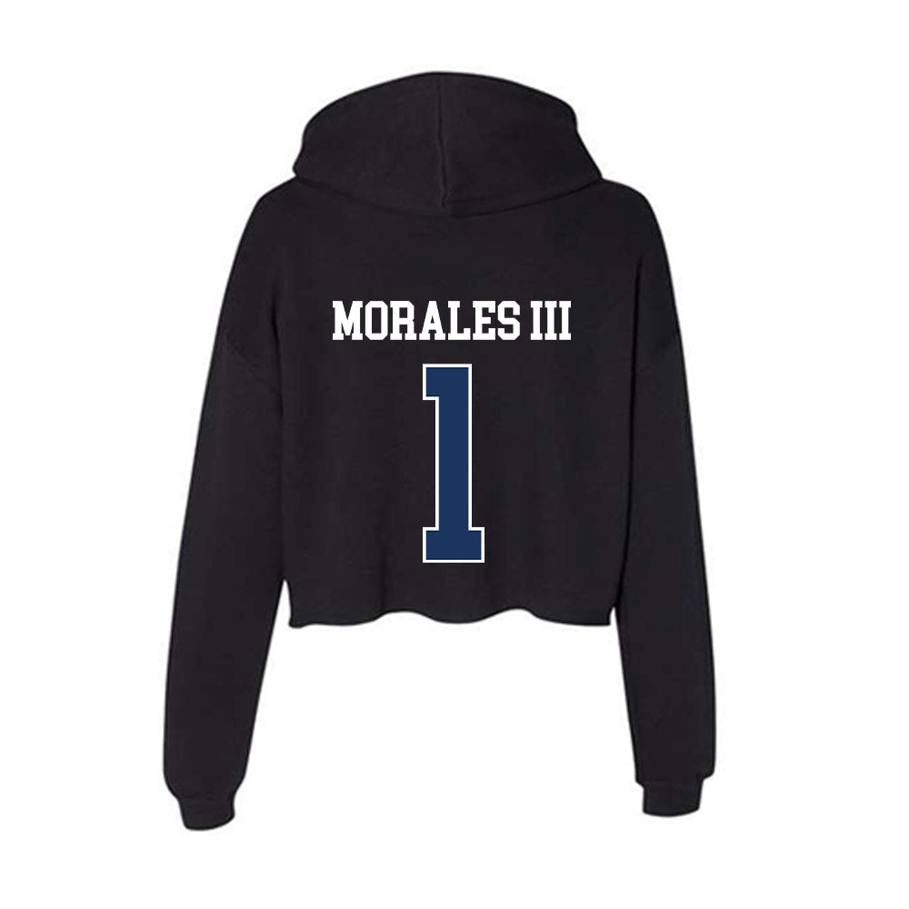 Monmouth - NCAA Football : Edwin Morales III - Women's Crop Fleece Hoodie-1