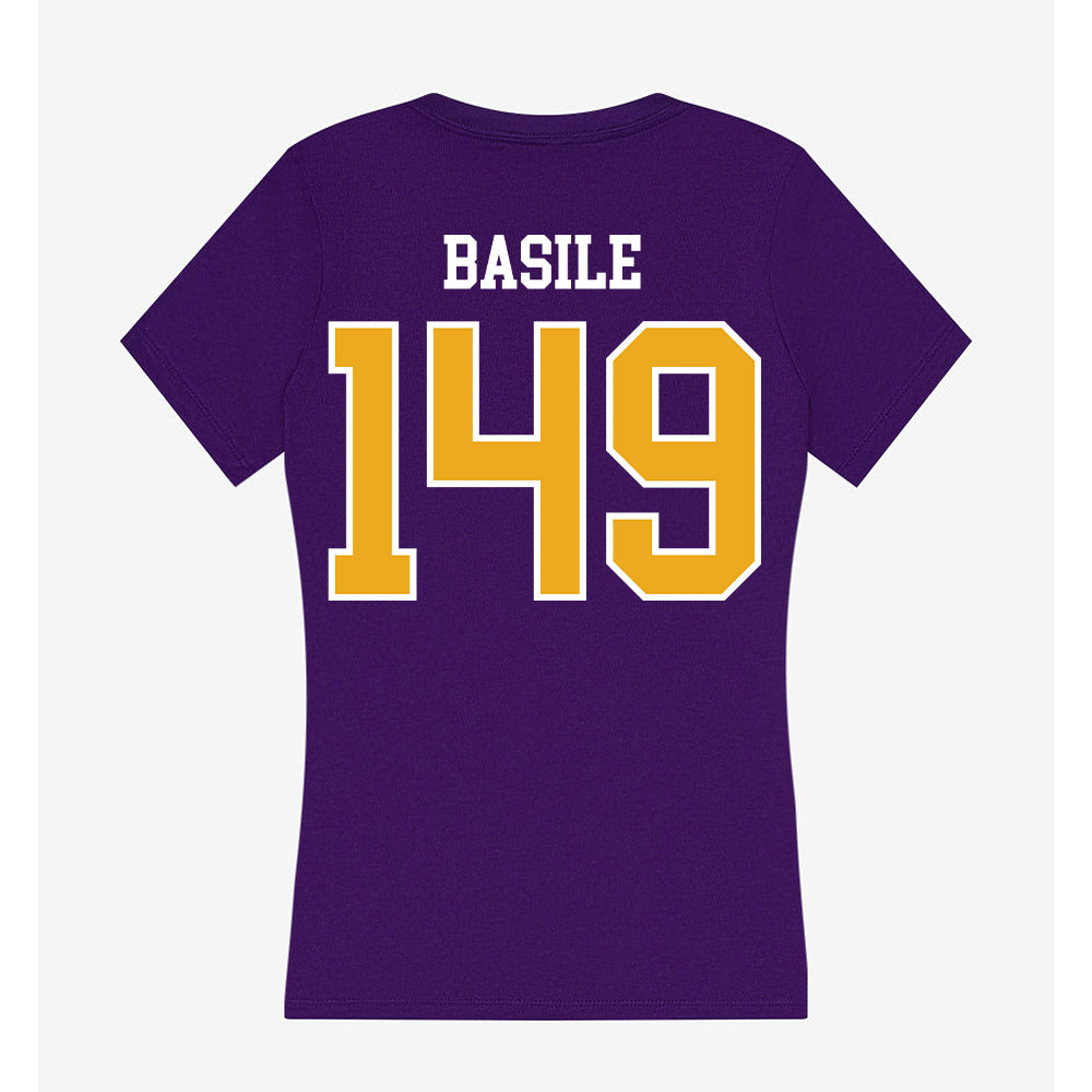 Northern Iowa - NCAA Wrestling : Ethan Basile - Women's V-Neck T-Shirt-1