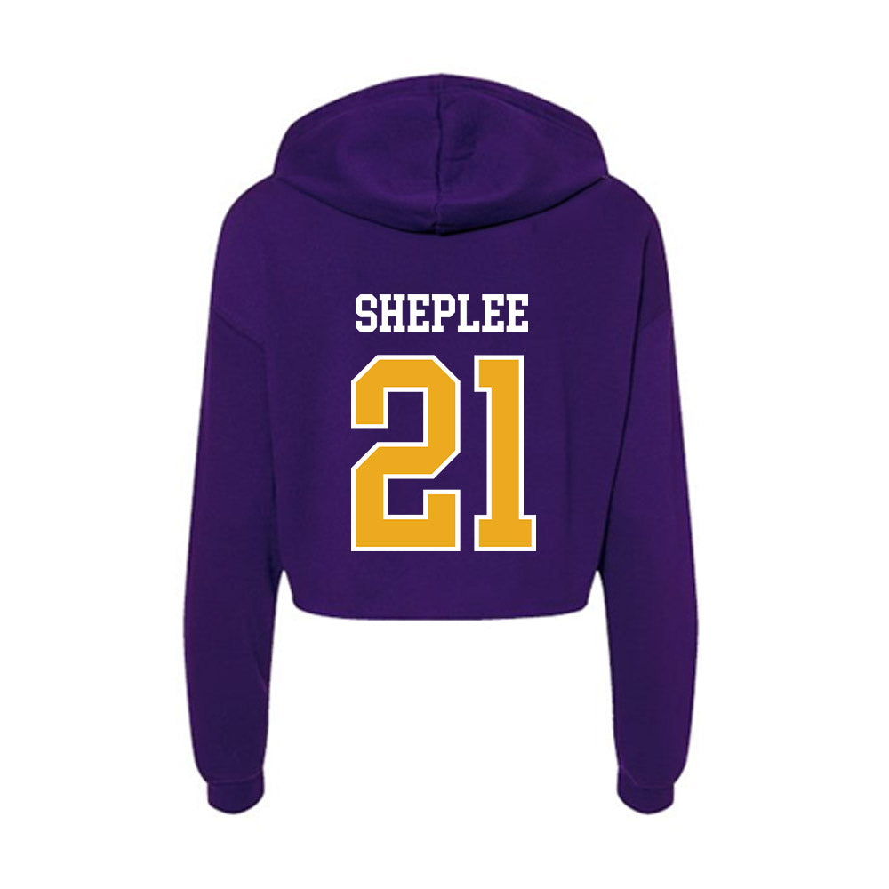 Northern Iowa - NCAA Women's Basketball : Eliana Sheplee - Women's Crop Fleece Hoodie-1
