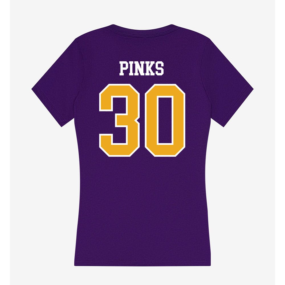 Northern Iowa - NCAA Football : Isaiah Pinks - Women's V-Neck T-Shirt-1