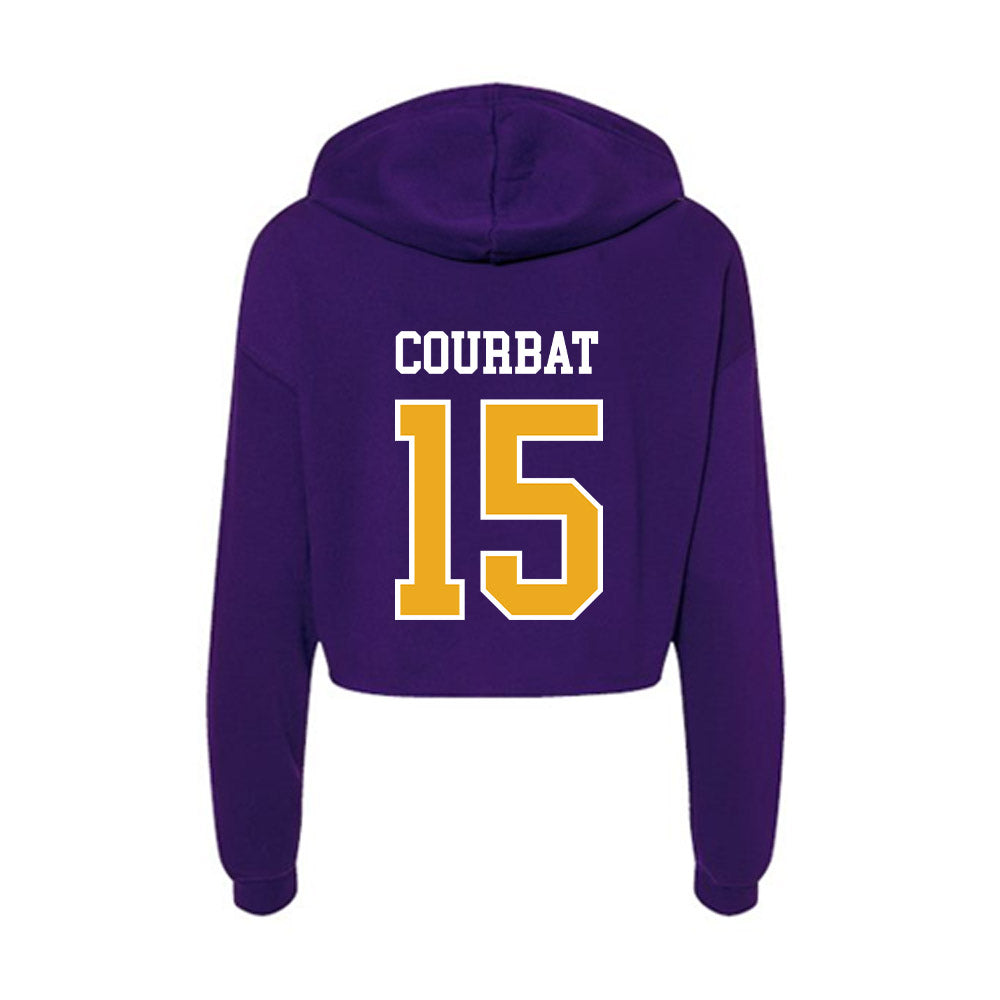 Northern Iowa - NCAA Men's Basketball : Cade Courbat - Women's Crop Fleece Hoodie-1