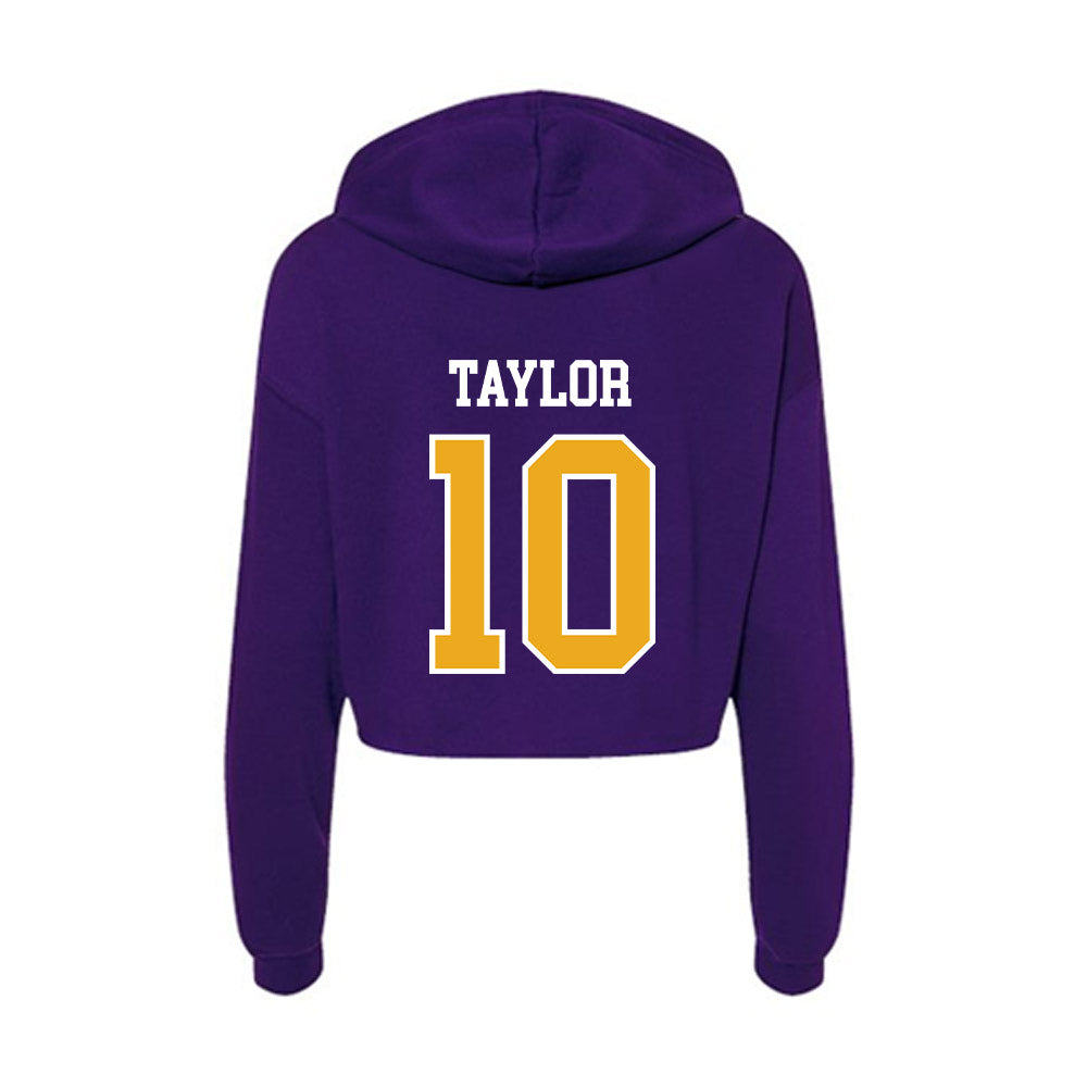 Northern Iowa - NCAA Men's Basketball : RJ Taylor - Women's Crop Fleece Hoodie-1