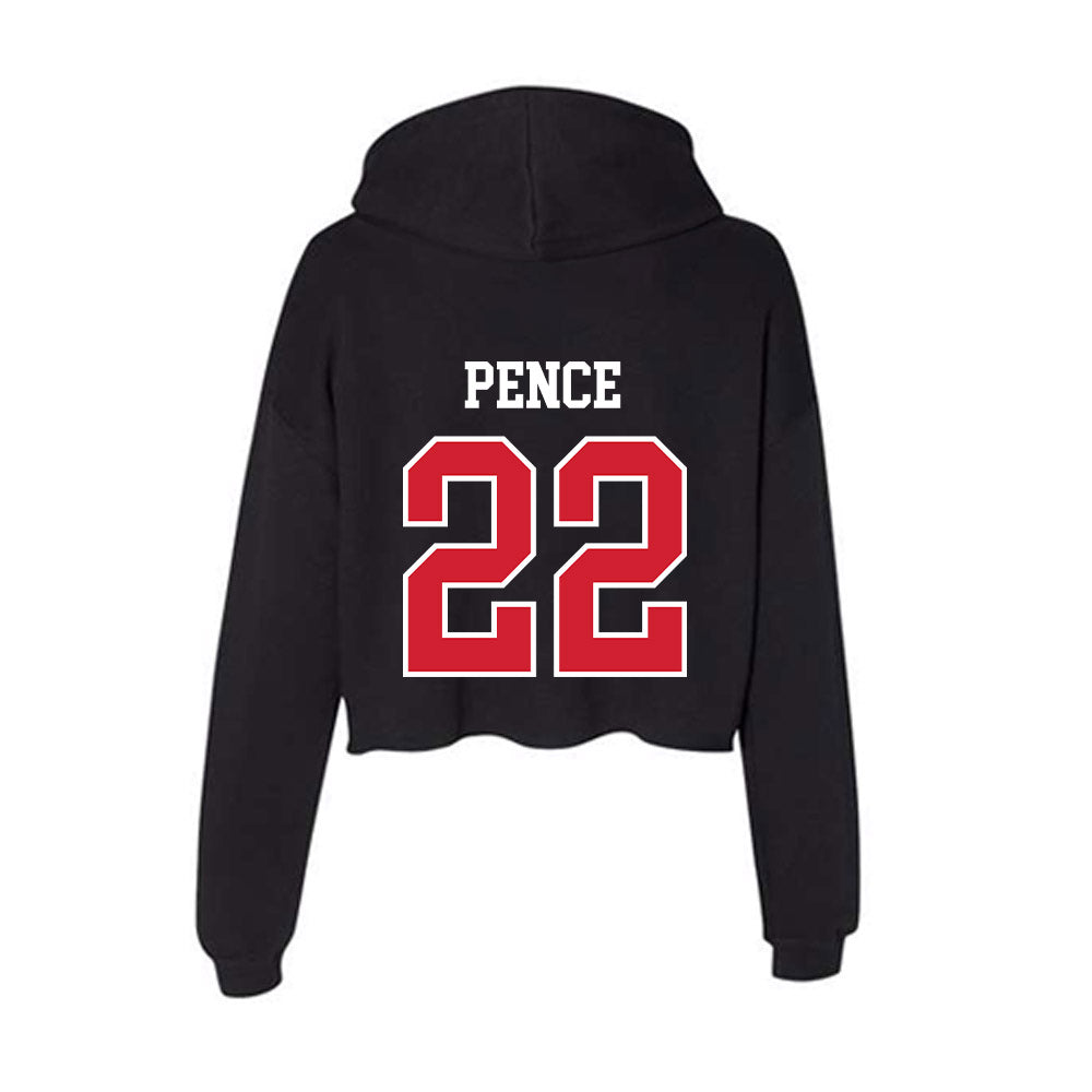 Illinois State - NCAA Men's Basketball : Ty Pence - Women's Crop Fleece Hoodie-1