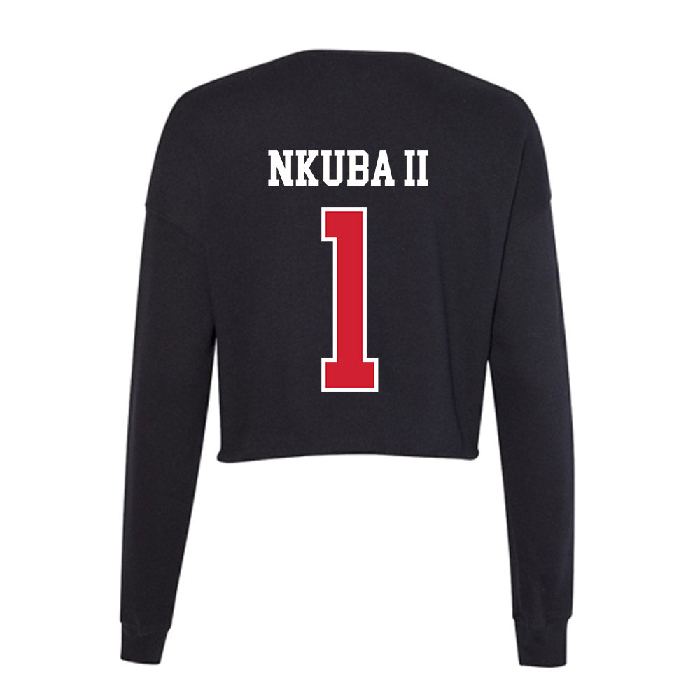 Illinois State - NCAA Football : Shadwel Nkuba II - Women's Cropped Crew Fleece-1