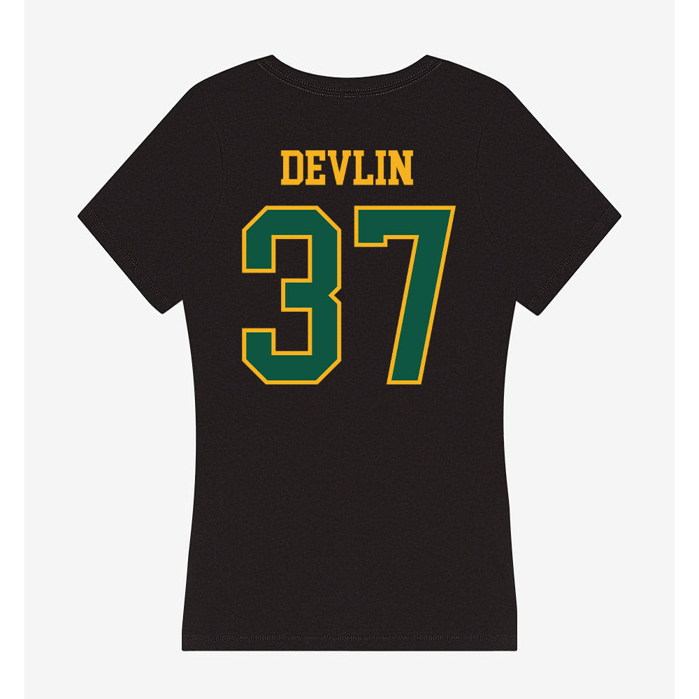 William & Mary - NCAA Football : Quinn Devlin - Women's V-Neck T-Shirt-1