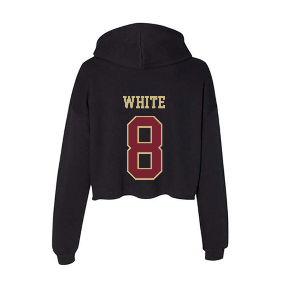 Charleston - NCAA Men's Soccer : Ezra White - Women's Crop Fleece Hoodie-1